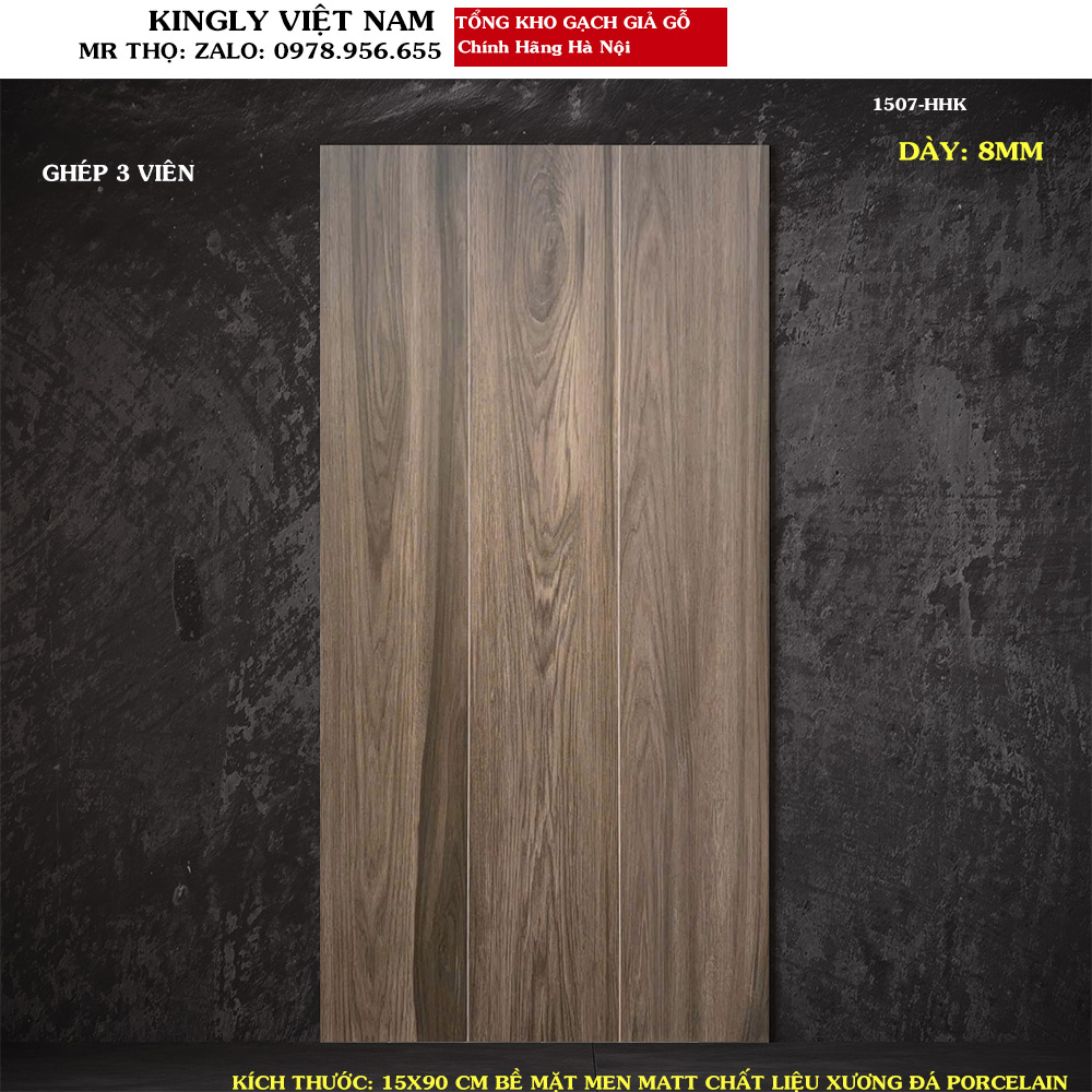 Gạch giả gỗ 15X90 Trung Quốc 1507